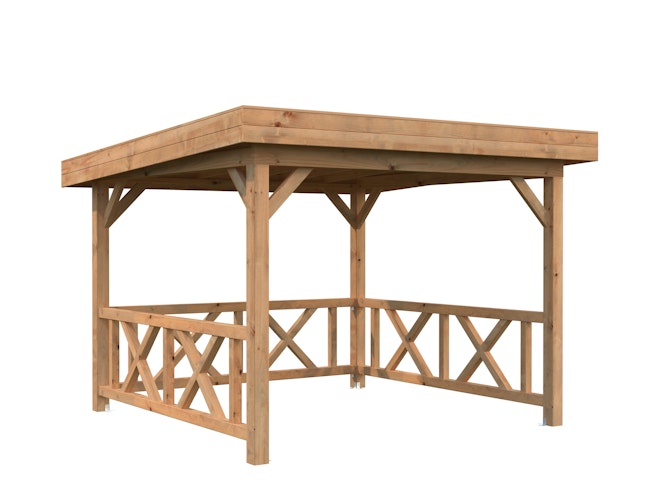 Palmako Carport/Pavillon Connect Lenna 8,3 m² Set 301 mit Geländer