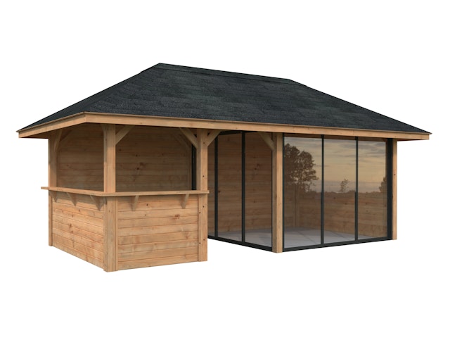 Palmako Pavillon Bianca 16,6 m² Set 207 Slide - 28 mm