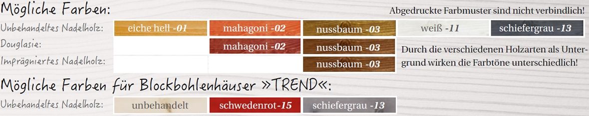 Möglich Farbauswahl Skan Holz Farbbehandlung ab Werk Möglich Farbauswahl Skan Holz Farbbehandlung ab Werk