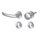 Vorschaubild Griffwerk ULMER GRIFF PROF | DESIGN MANUFAKTUR  FS Panik Edelstahl matt -Rosettengarnitur -Schraubt. Knopf R2 -WL -Stift 9mm -TS 38-50mm