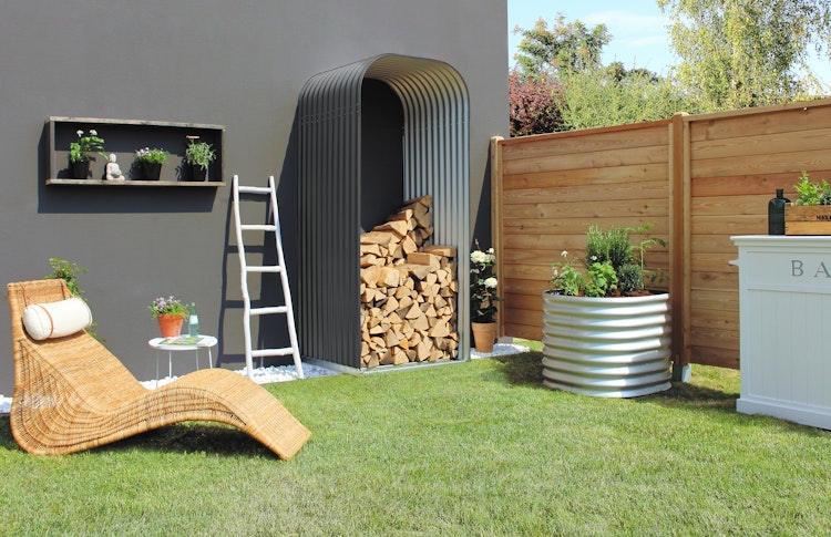 Vitavia Kaminholzregal Lignum Hoch B 99 x T 86 x H 223 cm