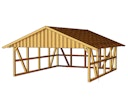 Vorschaubild Skan Holz Schwarzwald - Satteldach Doppelcarport Breite 684 cm
