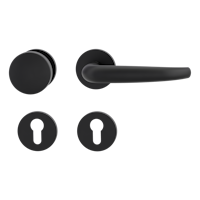 Griffwerk Wechselgarnitur VAYA 194 ALDA fast2fix Fast2Fix GK3 Rosetten rund Knopf R2 Graphitschwarz R