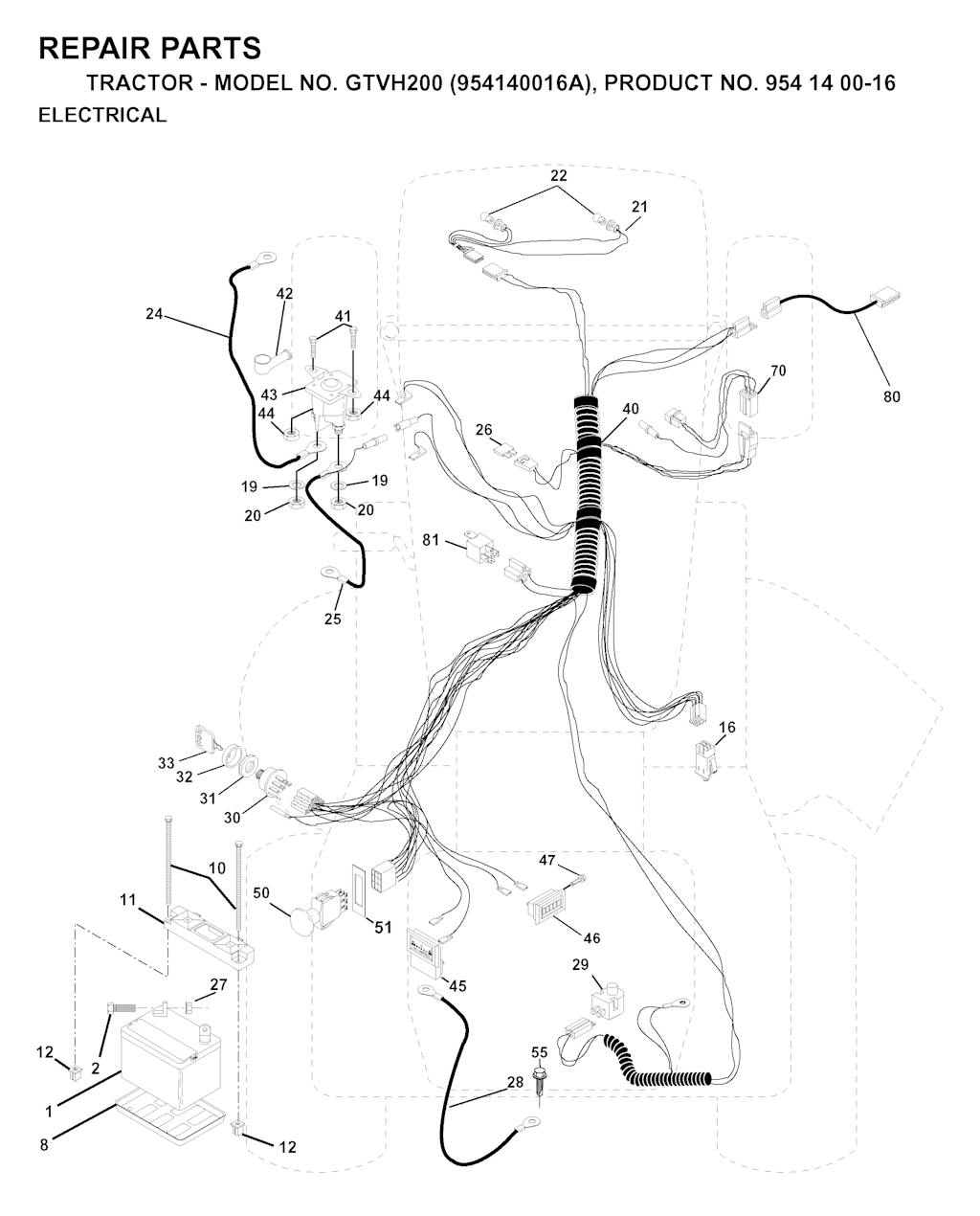 Explosionszeichnung Ersatzteile