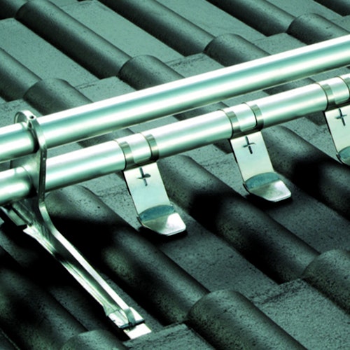 HEUEL Schneefangsystem Halterung Ton- u. Betondach - DoublePipe - verschiedene Farben