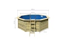 Vorschaubild Karibu Pool Modell X1 400 x 400 cm - kesseldruckimprägniert mit Metallecke