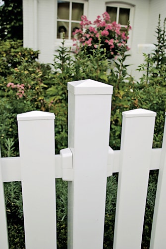 T&J LIGHTLINE Kunststoff Vorgartenzaun