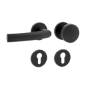 Vorschaubild Griffwerk Wechselgarnitur VAYA 178 LORITA fast2fix Fast2Fix Rosetten rund Knopf R2 Graphitschwarz L
