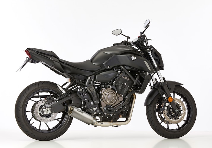 SHARK KOMPLETTANLAGE Titan silber SRC 4 für YAMAHA MT-07 EURO3  