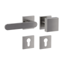 Vorschaubild Griffwerk Wechselgarnitur VAYA 291 AVUS fast2fix Fast2Fix  Rosetten eckig Knopf SQUARE Samtgrau L