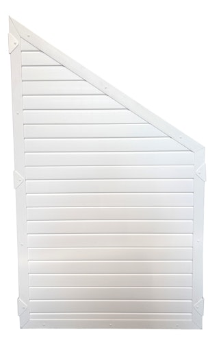 T&J LIGHTLINE KS-Zaunelement Ecke rechts 90 x 150/90 cm, weiß