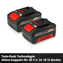 Vorschaubild Einhell Akkuset PXC-Starter-Kit 2 18V 2x 4,0Ah & Twincharger Kit 4512112