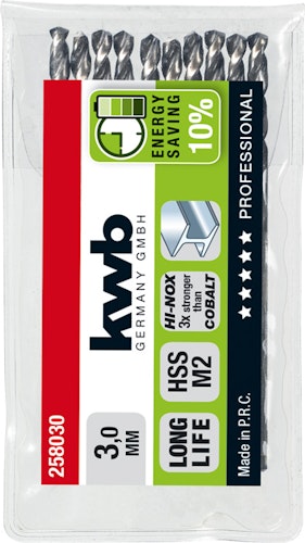 kwb Akku Top HI-NOX HSS Bohrer 3 mm TÜ 258030