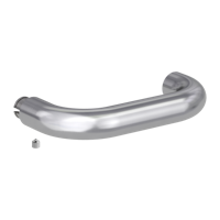 Griffwerk ALESSIA Klipptechnik -Edelstahl matt Griffstück rechts -Klippt. -GSR