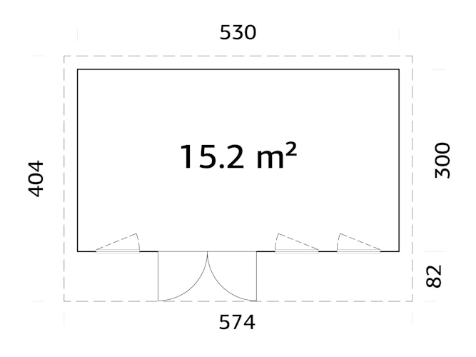 Palmako Gartenhaus Aurelia 15,2 m² - 44 mm