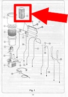 Weka Ersatz Filtereinsatz (1 Filterkartusche) für Weka Massivholzpool 593 - 590.0102.31.01