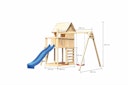 Vorschaubild Akubi Stelzenhaus Frieda mit Wellenrutsche, Doppelschaukelanbau und Kletterwand