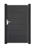 GroJa BasicLine Tor 1-flügelig Universal, Rahmen Anthrazit 1000 x 1800 mm