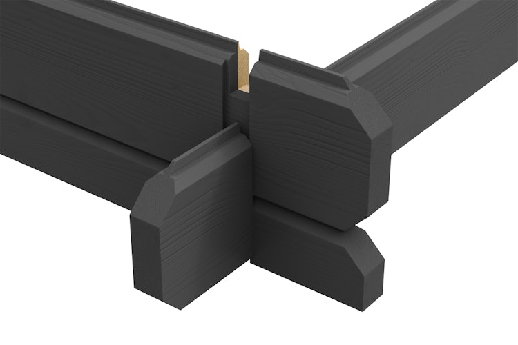 Weka Gartenhaus 253 graphitgrau/weiß - 28 mm