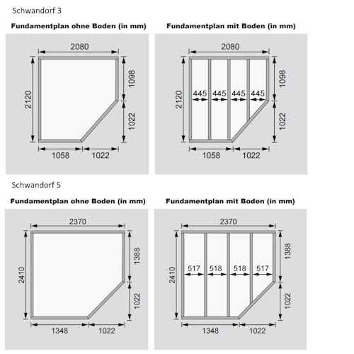 Karibu Woodfeeling Gartenhaus Schwandorf 3/5 inkl. 225 cm Schleppdach//Seiten- und Rückwand