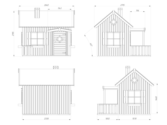 Palmako Kinderspielhaus Otto 3,6 m² - weiß lackiert