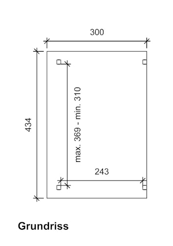 Skan Holz Sanremo aus Leimholz ohne Mittelpfosten Breite 434 cm freistehende Terrassenüberdachung