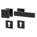 Vorschaubild Griffwerk Wechselgarnitur VAYA 200 CUBICO fast2fix Fast2Fix Rosetten eckig Knopf SQUARE Graphitschwarz R