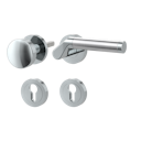 Vorschaubild Griffwerk CORINNA Schraubtechnik GK4 -Chrom/Edelstahl Rosettengarnitur -Schraubt. -Knopf R21 -WR -TS 40-45mm