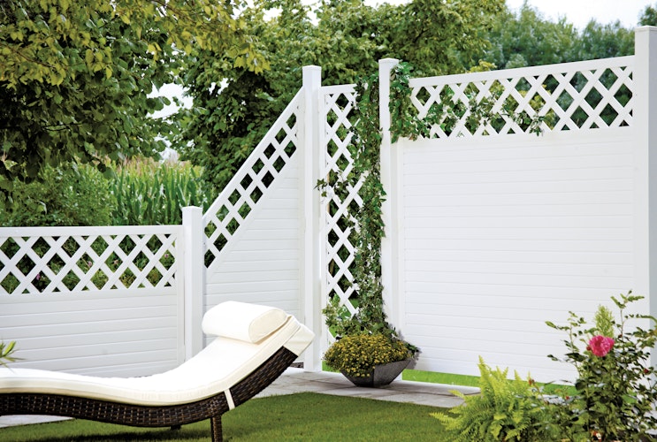 T&J LIGHTLINE KS-Zaun Ranki Ecke rechts 90 x 150/90 cm, weiß