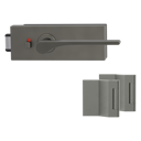 Vorschaubild Griffwerk PURISTO S -Kaschmirgrau Ganzglastürbeschlagset -3-teiliger Bandsatz -mit Griff DESM LEAF LIGHT -EM -smart2lock