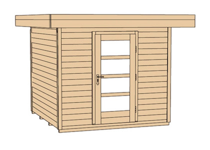 Weka 28 mm Designhaus 172 mit Vordach (50 cm) - anthrazit 235 x 240 cm Aktionsangebot