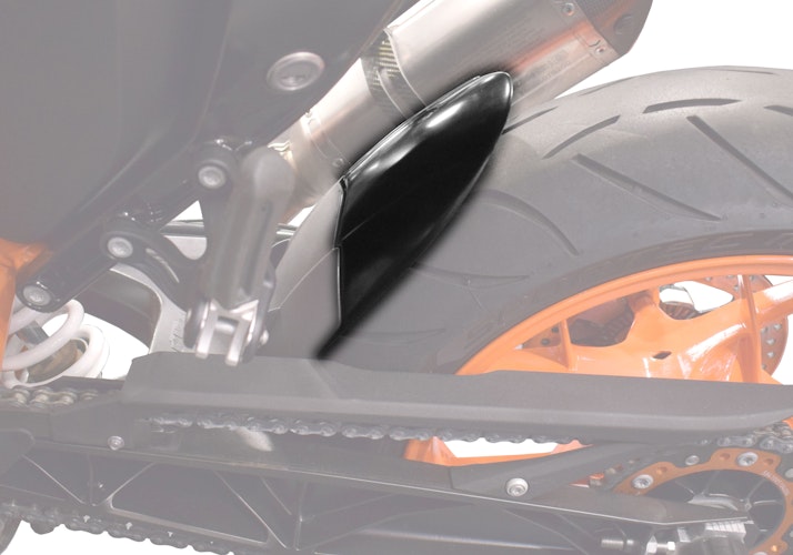 BODYSTYLE Hinterradabdeckungsverlängerung ABS Kunststoff schwarz-matt für KTM 125 Duke, 250 Duke, 390 Duke