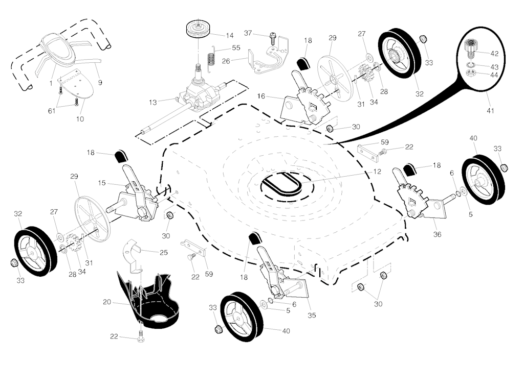 Explosionszeichnung Ersatzteile