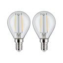 Vorschaubild Paulmann Leuchtmittel Filament Tropfen LED E14 2W 2er-Pack Klar