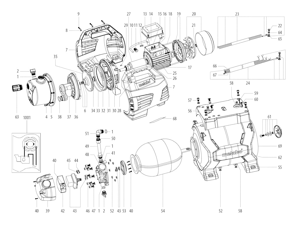 Explosionszeichnung Ersatzteile