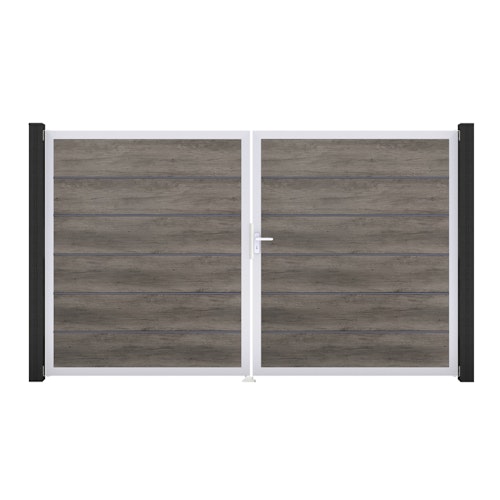 GroJa BasicLine Premium Doppeltor Rahmen Aluminium EV1 3000 x 1800 mm