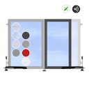 Vorschaubild TraumGarten SYSTEM BOARD/GLAS Doppeltor auf Maß mit E-Antrieb