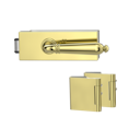 Vorschaubild Griffwerk Glastürbeschlag PURISTO S mit Griff CAROLA unverschließbar Flüster 3-tlg. Bänder CAROLA Messing-Optik
