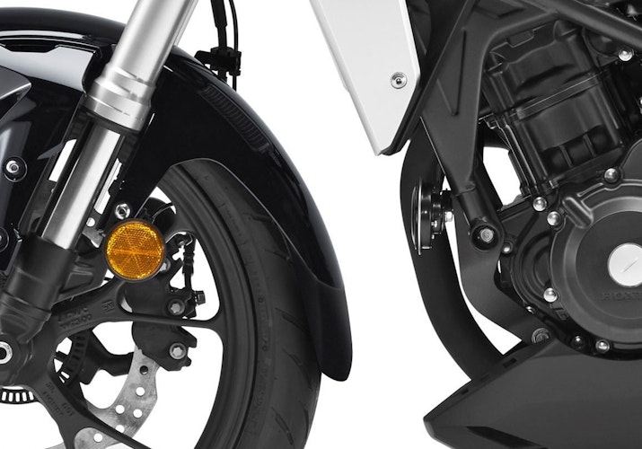 BODYSTYLE Kotflügelverlängerung vorne ABS Kunststoff schwarz-matt für HONDA CB125R, CB300R