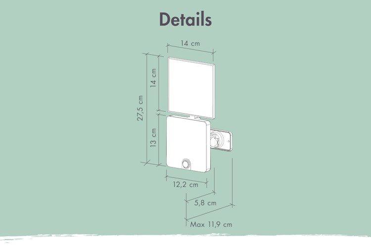 Karibu LED Außenstrahler Sunny mit Solarpanel & Bewegungsmelder