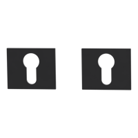 Griffwerk FRAME | DESIGN MANUFAKTUR ROSETTE -Graphitschwarz Rosettenpaar eckig -Prontofix -PZ