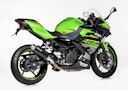 Vorschaubild SHARK SLIP-ON Aluminium eloxiert schwarz SRC 4 für KAWASAKI Ninja 400,Z400 EURO4  