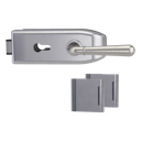 Vorschaubild Griffwerk CREATIVO 1.0 -Edelstahl matt Ganzglastürbeschlagset -3-teiliger Bandsatz -mit Griff FABIA Schraubt. -SG -PZ