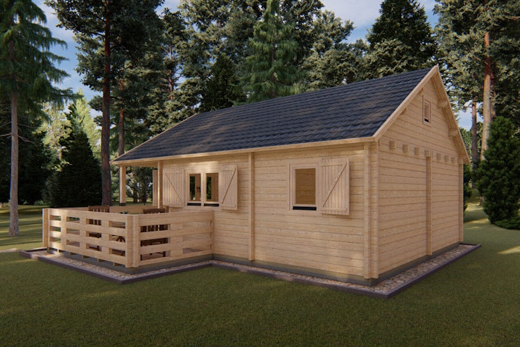 Wolff Finnhaus Ferienhaus Visby 36 - 68 mm