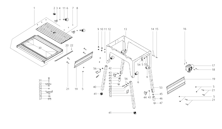 Metabo Universaltisch FLEXO 500