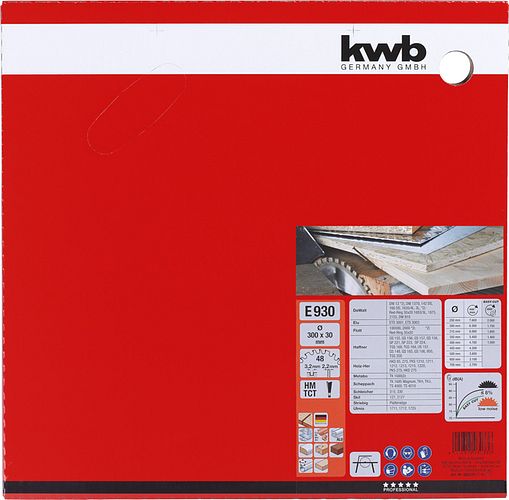kwb Bk-Sägebl. HM Ø 300 x 30  Z48 593033
