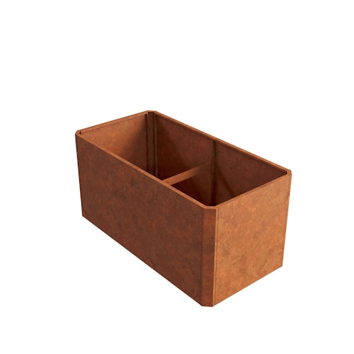 Premium Hochbeet aus Cortenstahl mit Rostpatina 160 x 80 x 75 cm