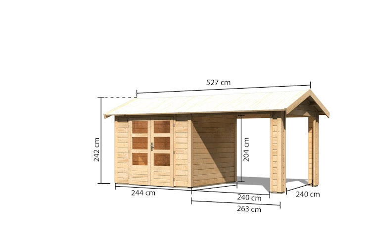 Karibu Premium Gartenhaus Theres 3 - 28 mm