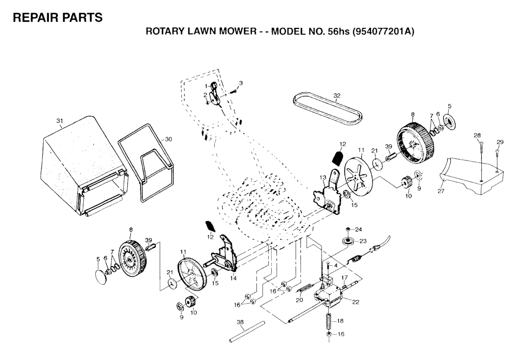 Explosionszeichnung Ersatzteile