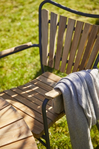 Cinas Stapelsessel ELLEN, Aluminium / Teak